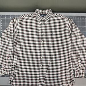 Polo Ralph Lauren Blaire Shirt Mens XL Check Plaid Flannel Preppy Ivy League